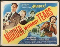 5z763 MURDER WITHOUT TEARS 1/2sh '53 blue style, a stolen kiss, a sudden scream, killer at large!