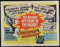 5z783 OPERATION MANHUNT 1/2sh '54 the biggest spy story of the decade, Cold War thriller!