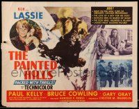 5z788 PAINTED HILLS style B 1/2sh '51 wonderful artwork of Lassie, saving man falling from cliff!