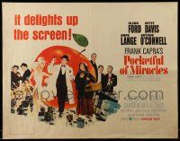 5z797 POCKETFUL OF MIRACLES 1/2sh '62 Frank Capra, artwork of Glenn Ford, Bette Davis & more!