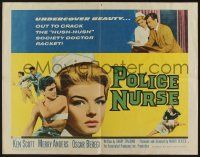 5z798 POLICE NURSE 1/2sh '63 pretty nurse Merry Anders, Ken Scott, thriller!
