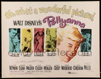 5z799 POLLYANNA 1/2sh '60 art of winking Hayley Mills, Jane Wyman, Disney!
