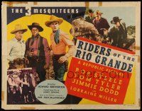 5z827 RIDERS OF THE RIO GRANDE style B 1/2sh '43 pretty Lorraine Miller with The Three Mesquiteers!