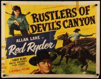5z837 RUSTLERS OF DEVIL'S CANYON style A 1/2sh '47 Allan Lane as Red Ryder, Bobby Blake, western!