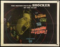 5z857 SCREAM OF FEAR 1/2sh '61 Hammer, classic Susan Strasberg horror image, black background!