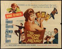 5z861 SECOND TIME AROUND 1/2sh '61 Debbie Reynolds with gun & naked in wash tub holding photos!