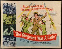 5z867 SERGEANT WAS A LADY 1/2sh '61 Martin West, wacky artwork of military women chasing after man