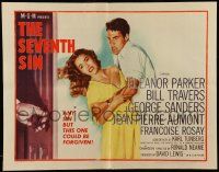 5z868 SEVENTH SIN style B 1/2sh '57 scared Eleanor Parker, who betrays super angry Bill Travers!