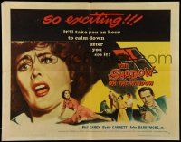 5z870 SHADOW ON THE WINDOW style A 1/2sh '57 super close up of Betty Garrett scared for her life!