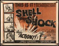5z873 SHELL SHOCK 1/2sh '64 Beach Dickerson, cool World War II battle artwork!