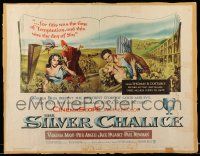 5z885 SILVER CHALICE 1/2sh '55 great art of Virginia Mayo & Paul Newman in his first movie!