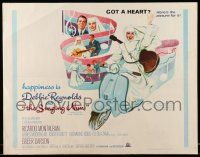 5z888 SINGING NUN 1/2sh '66 great artwork of Debbie Reynolds with guitar riding Vespa!