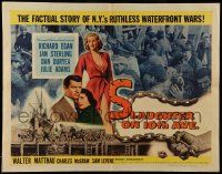 5z895 SLAUGHTER ON 10th AVE 1/2sh '57 Richard Egan, Jan Sterling, crime on NYC's waterfront!