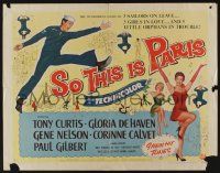 5z902 SO THIS IS PARIS style B 1/2sh '54 Tony Curtis is on leave and in love w/Gloria DeHaven!