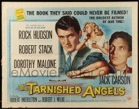 5z948 TARNISHED ANGELS style B 1/2sh '58 images of Rock Hudson, Stack, & sexiest Dorothy Malone!