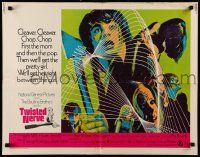5z970 TWISTED NERVE 1/2sh '69 Hayley Mills, Roy Boulting English horror, cool psychedelic art!