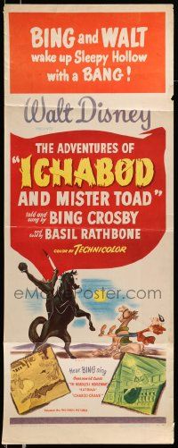 5z016 ADVENTURES OF ICHABOD & MISTER TOAD insert '49 BING & WALT wake up Sleepy Hollow with a BANG