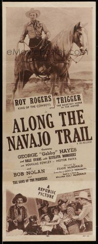 5z022 ALONG THE NAVAJO TRAIL insert R54 Roy Rogers, Dale Evans, Trigger, Gabby Hayes!
