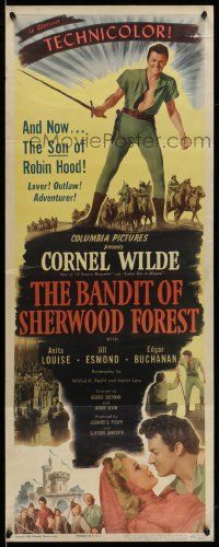 5z040 BANDIT OF SHERWOOD FOREST insert '45 great full-length image of Cornel Wilde wearing tights!
