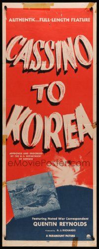 5z076 CASSINO TO KOREA insert '50 Paramount documentary comparing the liberation of Italy to Korea