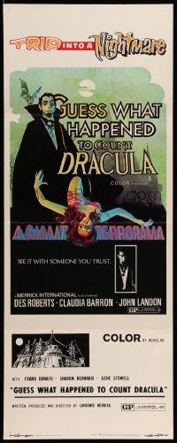 5z186 GUESS WHAT HAPPENED TO COUNT DRACULA insert '70 vampire & victim, trip into a nightmare!