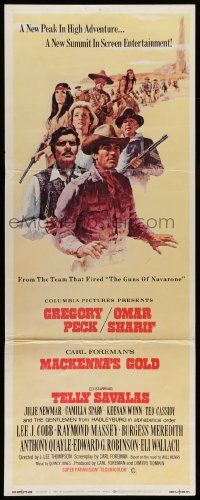5z251 MacKENNA'S GOLD insert '69 Gregory Peck, Omar Sharif, Telly Savalas & Julie Newmar!