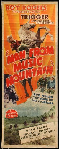 5z258 MAN FROM MUSIC MOUNTAIN insert '43 art of Roy Rogers, Trigger & The Sons of the Pioneers!