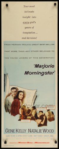 5z260 MARJORIE MORNINGSTAR insert '58 Gene Kelly, Natalie Wood, from Herman Wouk's novel!