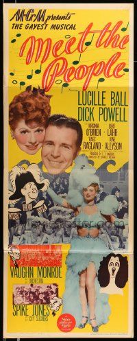 5z265 MEET THE PEOPLE insert '44 WWII, Home Front, cool images of Lucille Ball with Dick Powell!