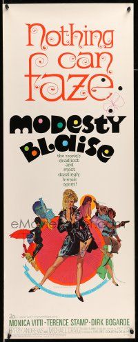5z266 MODESTY BLAISE insert '66 Bob Peak art of sexiest female secret agent Monica Vitti!