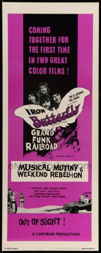 5z278 MUSICAL MUTINY/WEEKEND REBELLION insert '70 Iron Butterfly, Grand Funk Railroad!