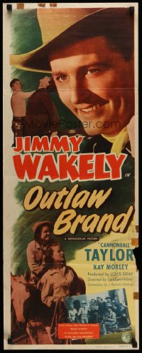 5z303 OUTLAW BRAND insert '48 singing cowboy Jimmy Wakely, Dub Cannonball Taylor, Kay Morley