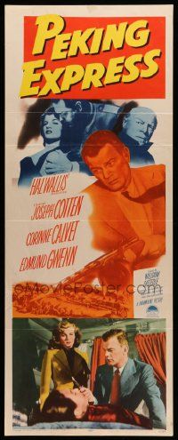 5z312 PEKING EXPRESS insert '51 Joseph Cotten in China, directed by William Dieterle!