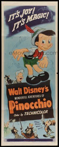 5z317 PINOCCHIO insert R54 Disney classic fantasy cartoon about a wooden boy who wants to be real!