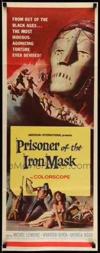 5z326 PRISONER OF THE IRON MASK insert '62 cool art of the most terrifying torture ever devised!
