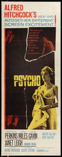 5z330 PSYCHO insert '60 sexy half-dressed Janet Leigh, Anthony Perkins, Hitchcock!