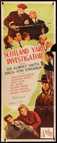 5z372 SCOTLAND YARD INVESTIGATOR insert '45 Sir Aubrey Smith, Erich Von Stroheim!