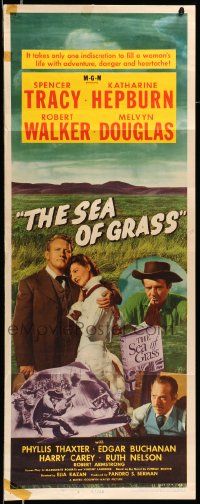 5z374 SEA OF GRASS insert '47 Spencer Tracy, Katharine Hepburn, Robert Walker