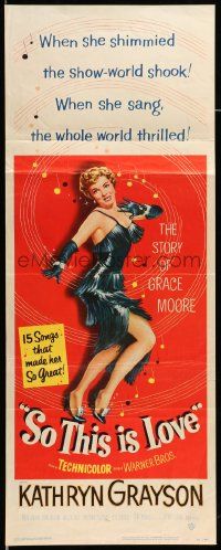 5z396 SO THIS IS LOVE insert '53 cool art of sexy Kathryn Grayson as opera star Grace Moore!