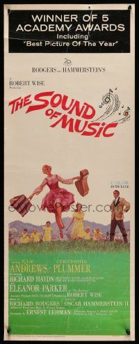 5z407 SOUND OF MUSIC insert '65 classic Howard Terpning art of Julie Andrews & top cast!