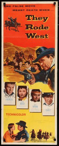 5z439 THEY RODE WEST insert '54 Robert Francis, May Wynn, Donna Reed, one false move meant death!