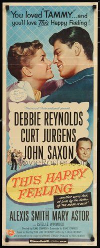 5z442 THIS HAPPY FEELING insert '58 Debbie Reynolds, Curt Jurgens, Saxon, you'll love this!