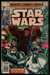 6a138 STAR WARS reprint vol 1 no 3 7x10 comic book '77 Battle on the Death Star, cool art!