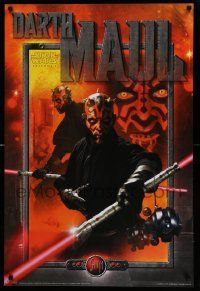 6a369 PHANTOM MENACE 24x36 commercial poster '99 Star Wars I, images of Ray Park as Darth Maul!