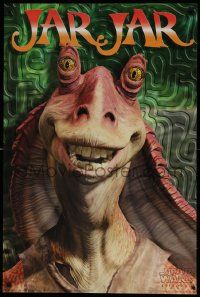 6a371 PHANTOM MENACE 24x36 commercial poster '99 super close-up of the one and only Jar Jar Binks!