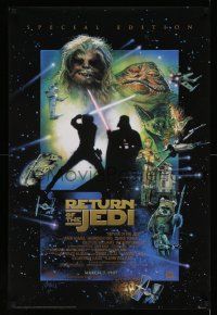 6a377 RETURN OF THE JEDI 24x36 commercial poster '97 artwork by Drew Struzan from one sheet!