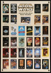 6a236 STAR WARS CHECKLIST 28x39 German commercial poster '97 great images of most posters!
