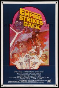 6a265 EMPIRE STRIKES BACK NSS style 1sh R82 George Lucas sci-fi classic, cool artwork by Tom Jung!