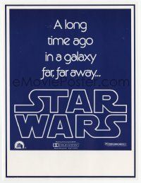 6a163 STAR WARS herald '77 George Lucas classic, a long time ago in a galaxy far far away!