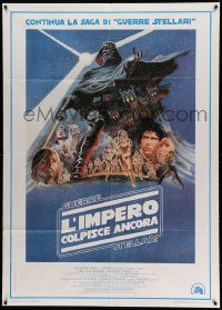6a028 EMPIRE STRIKES BACK Italian 1p '80 George Lucas sci-fi classic, great art by Tom Jung!